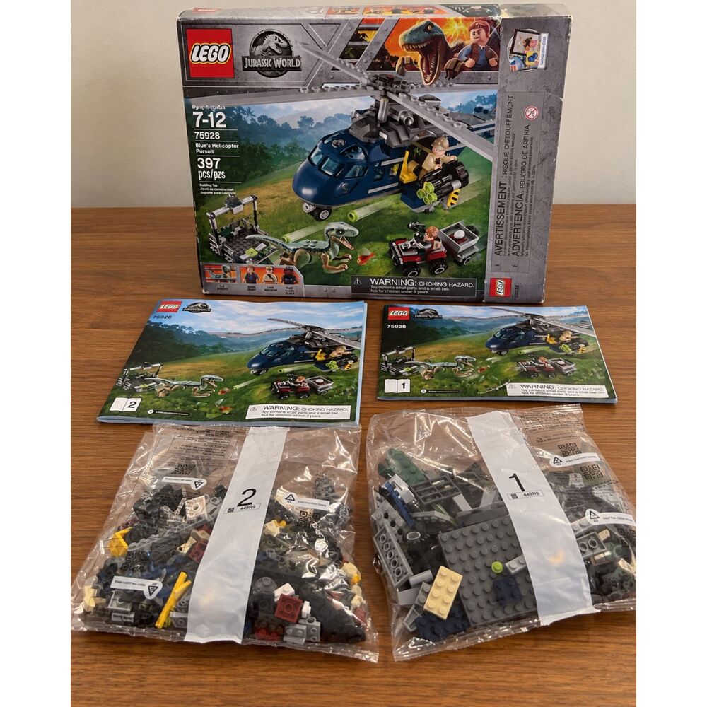 LEGO Jurassic World 75928 – Blue’s Helicopter Pursuit – 100% COMPLETE